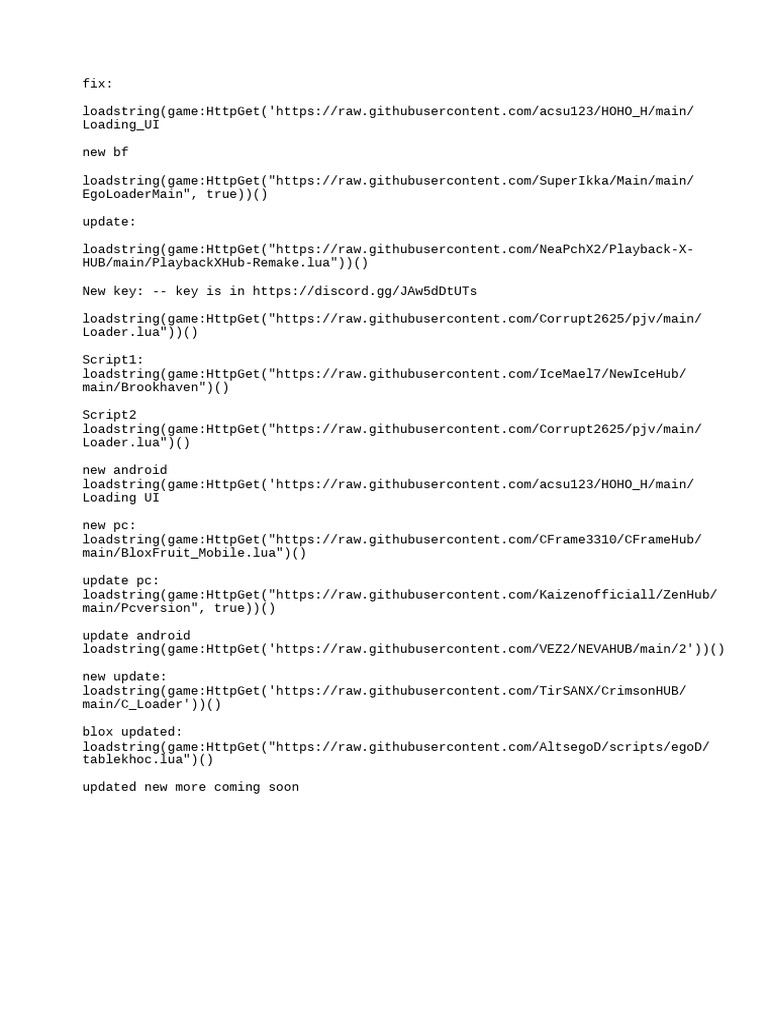 Roblox Script Loader Updates | PDF