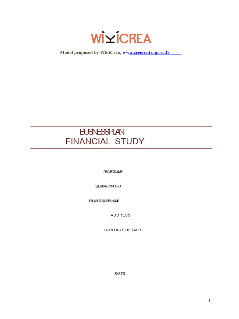 2 - Business Plan Word To Fill Out | PDF | Marketing | Risk