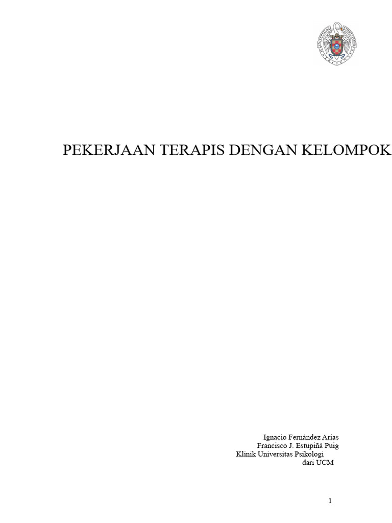 Terapi Kelompok Contoh PDF | PDF