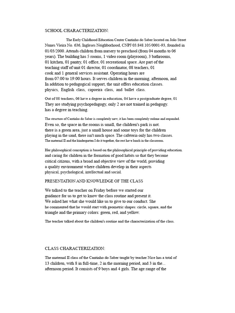 Early Childhood Education Center Overview | PDF | Pedagogy | Shape