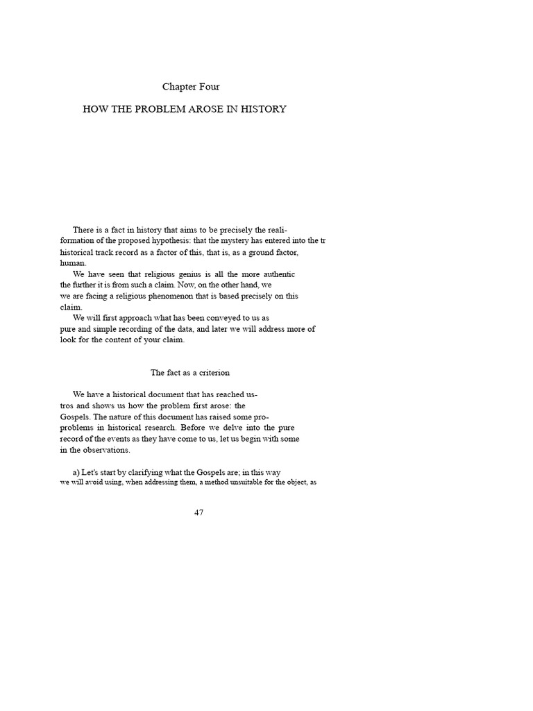 Chapter IV How The Problem Arose in History | PDF | Jesus | Gospels