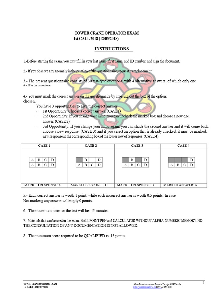 Tower Crane Operator Exam Guide | PDF | Crane (Machine)