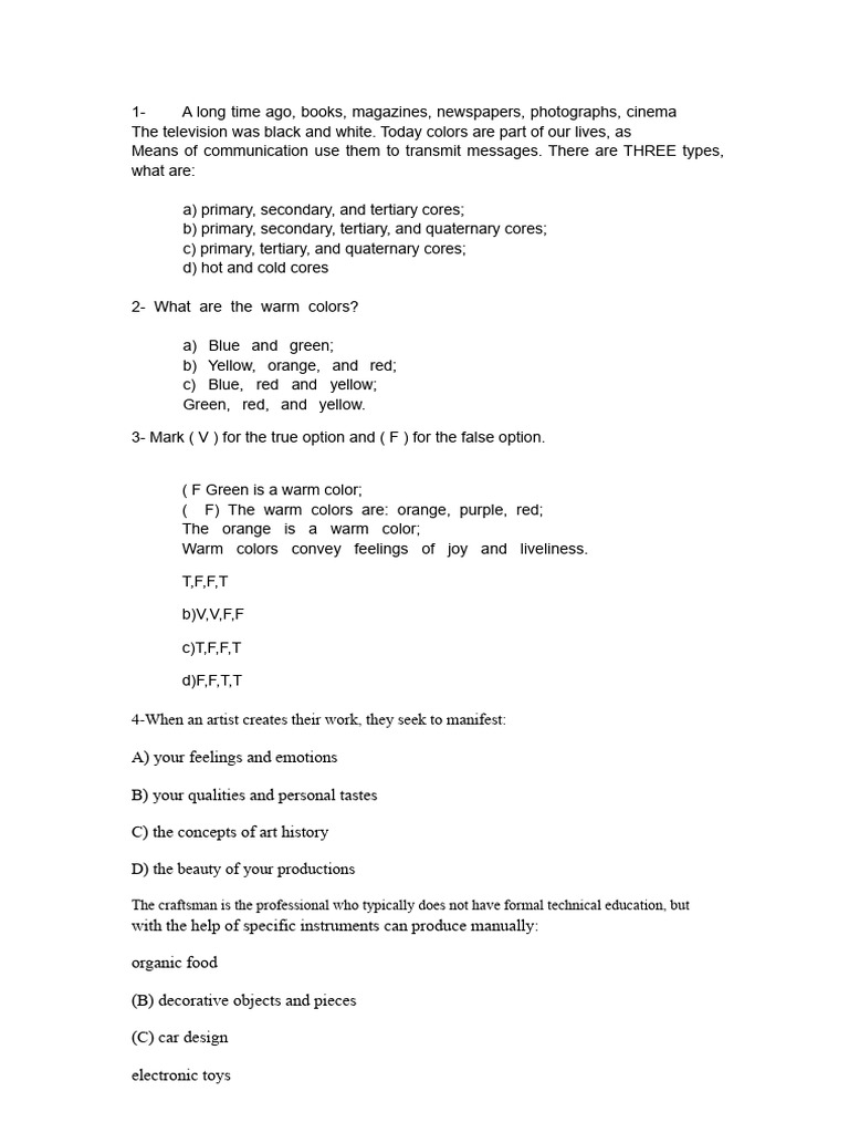 Art Simulation 6th GRADE | PDF