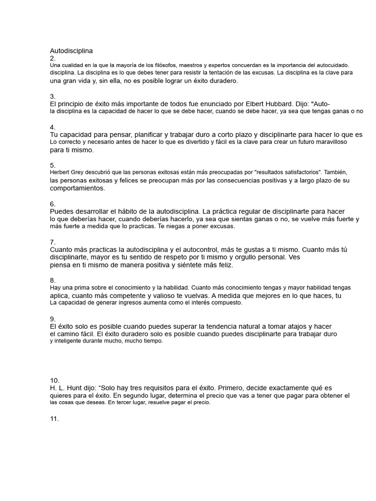 El Poder de la Autodisciplina | PDF | Amor | Disciplinas
