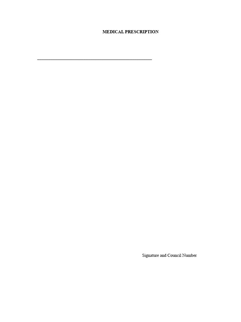 Simple White Medical Prescription | PDF