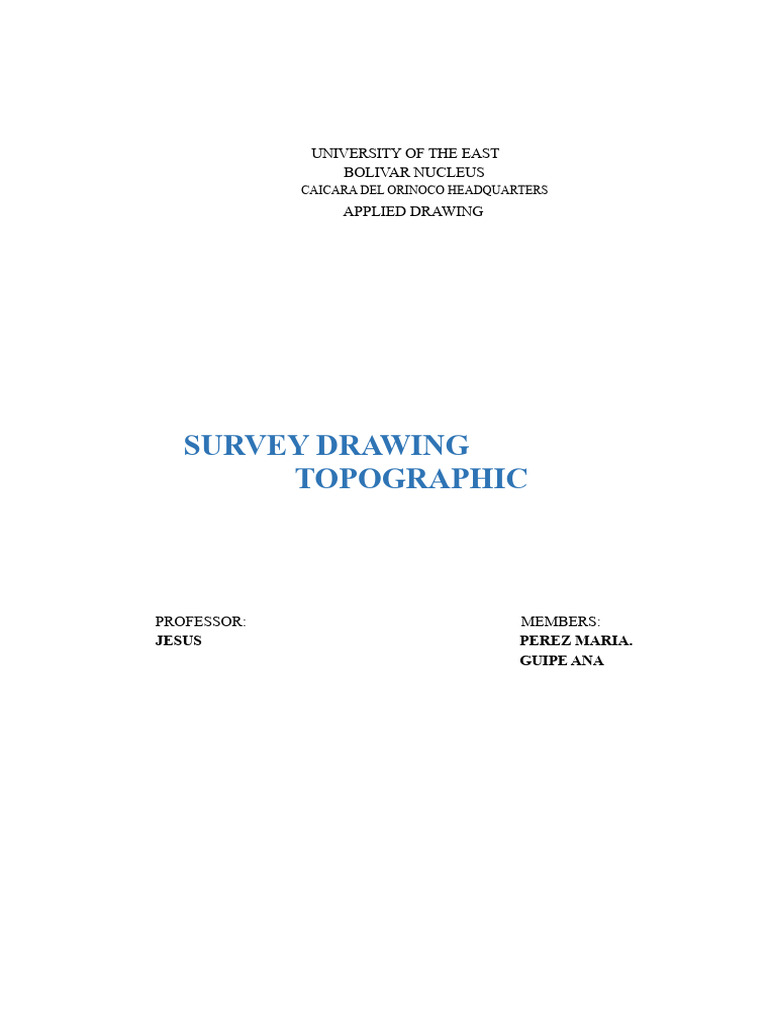 Topographic Survey Drawing Guide | PDF | Surveying | Topography
