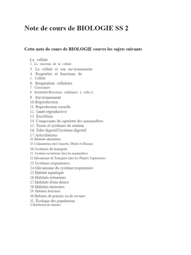 Biologie Cellulaire et Amoeba | PDF | Cellule (Biologie) | Biologie