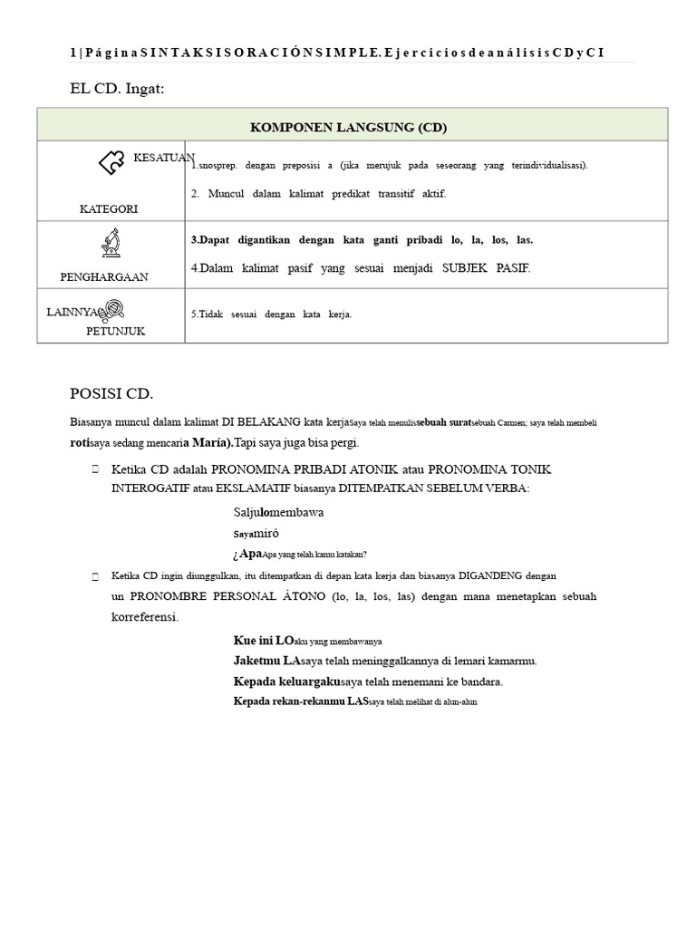 Analisis Sintaksis CD dan CI | PDF