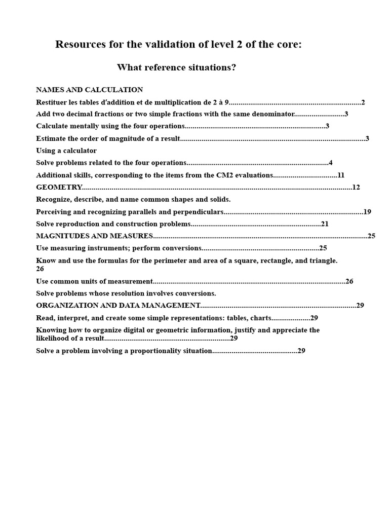 Level 2 Math Validation Resources | PDF | Numbers | Decimal