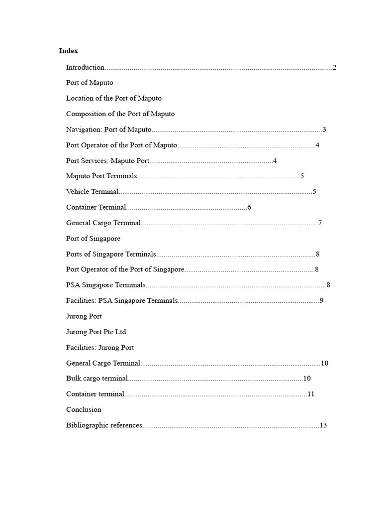 Overview of Maputo Port Operations | PDF | Port | Shipping