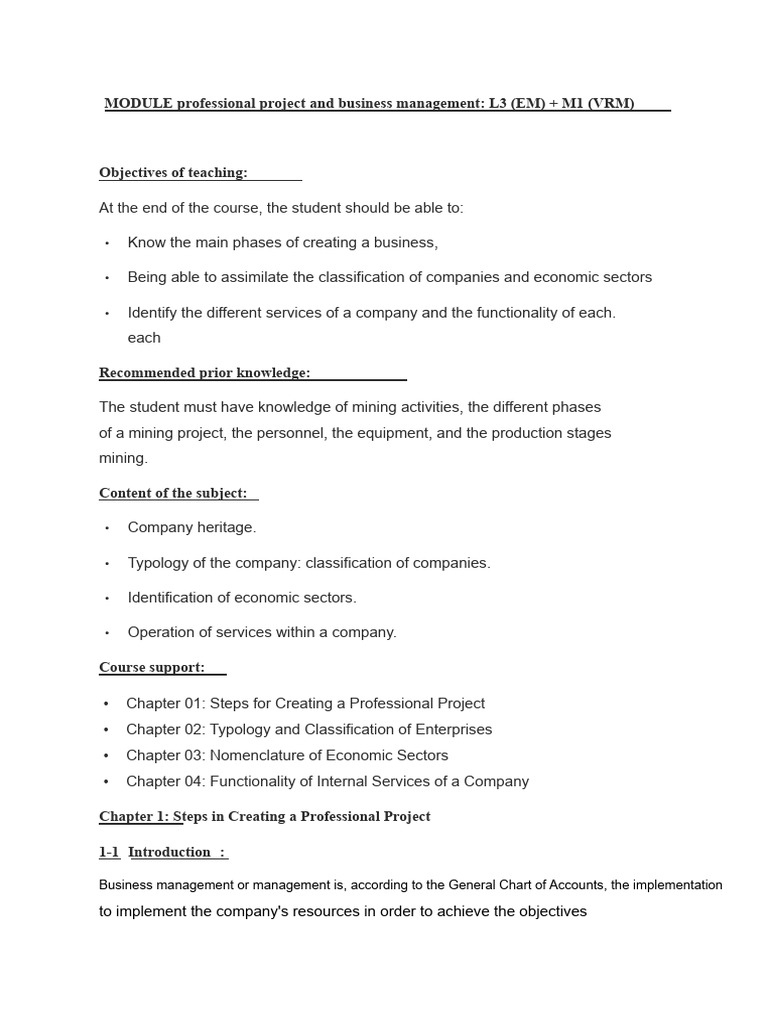 Business Management Course Overview | PDF | Human Resources | Human ...