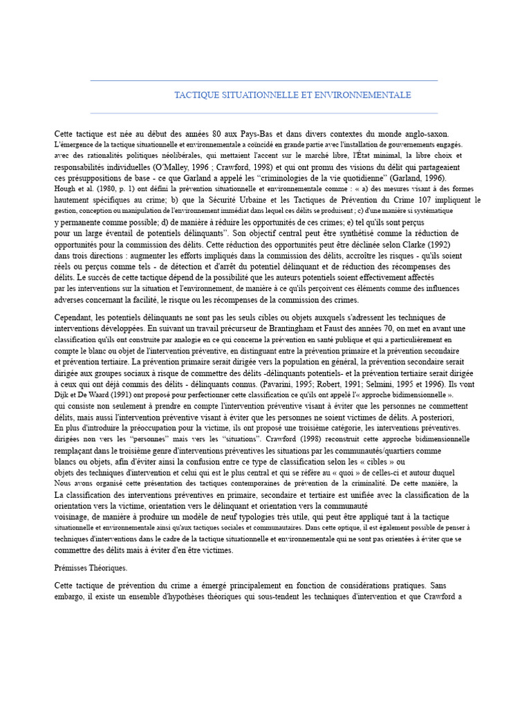 Tactiques de prévention du crime moderne | PDF | Crimes | Crime et violence
