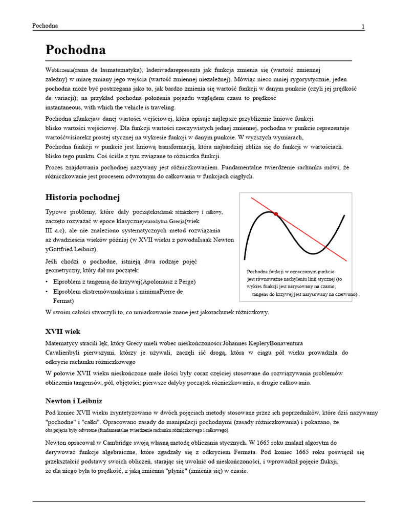 Pochodne | PDF