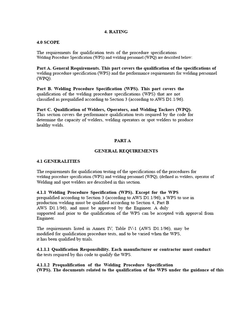 Qualification of Procedures Aws D1.1 | PDF | Welding | Construction