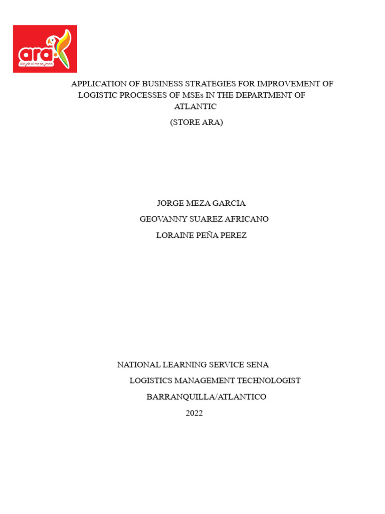 Project Sena 1 | PDF | Supply Chain Management | Supply Chain