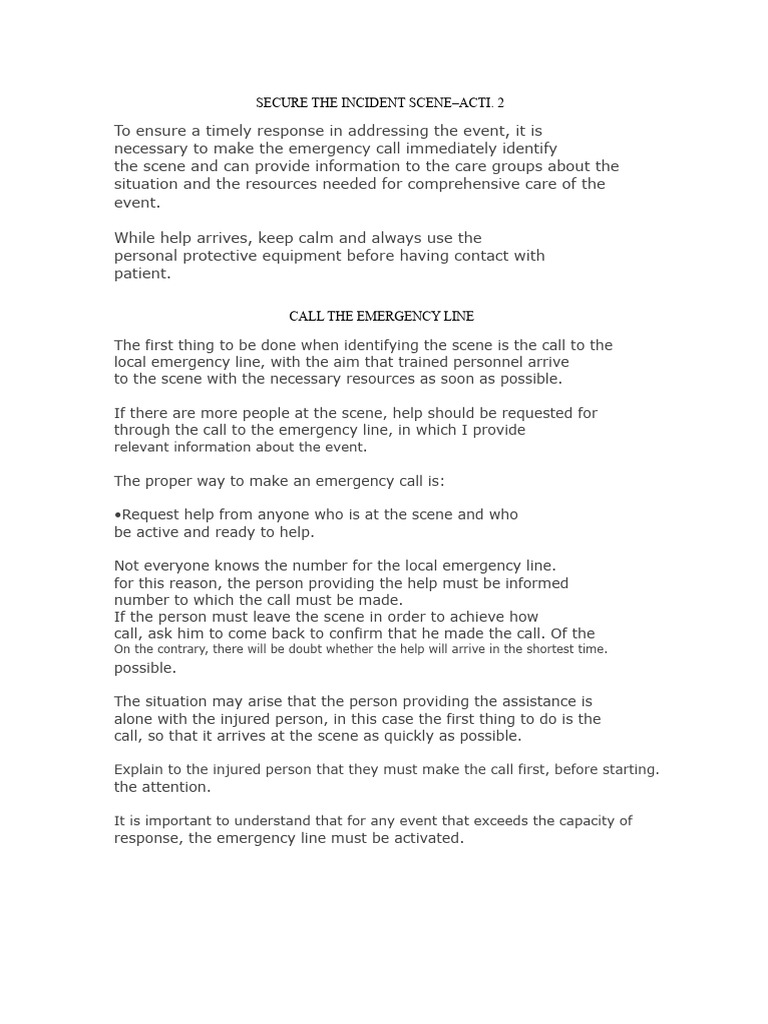 Emergency Scene Response Guidelines | PDF | Emergency | Risk
