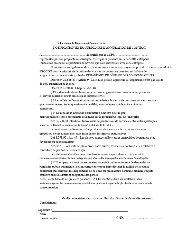 Demande d'annulation de contrat | PDF | Justice | Crime et violence