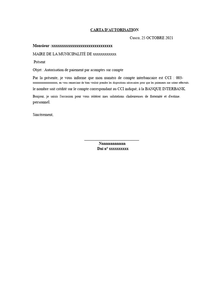Autorisation de Paiement par Acomptes | PDF
