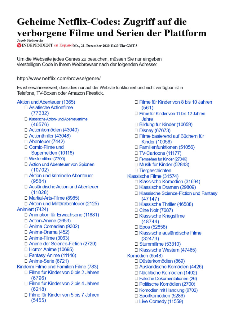 Die Geheimen Codes Von Netflix | PDF