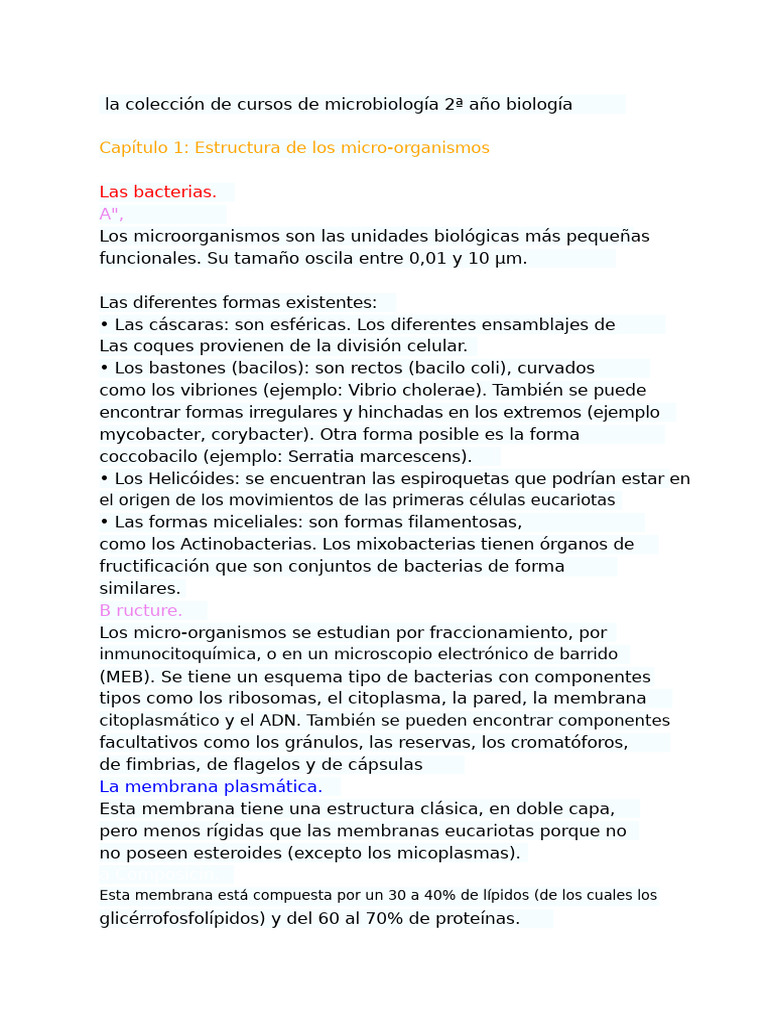 Estructura y Función de Microorganismos | PDF | Las bacterias | Plásmido