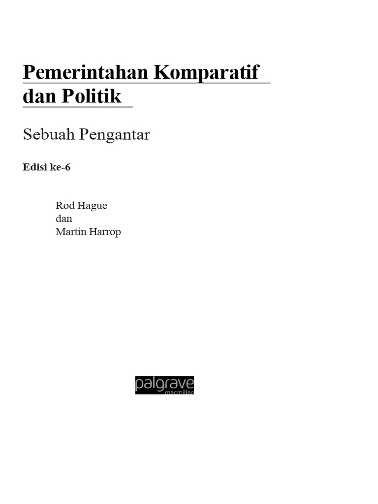 Hague-Harrop-pemerintahan-dan-politik-komparatif - Sebuah-Pengenalan ...