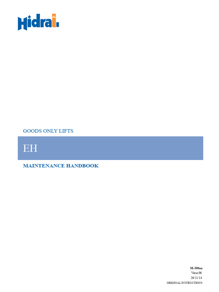 Hidral Maintenance Handbook | PDF | Electrical Connector | Elevator