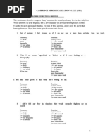 Cambridge Depersonalization Scale Questionnaire | PDF | Experience ...