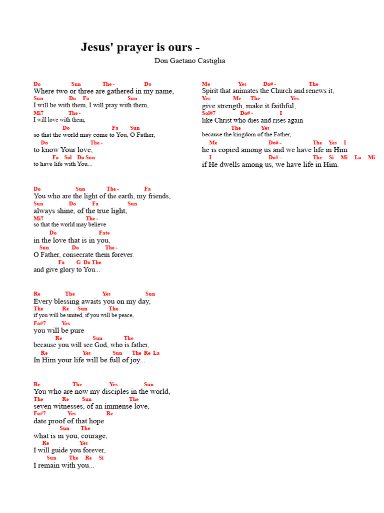 Jesus' Prayer and Unity in Faith | PDF | Jesus | Prayer