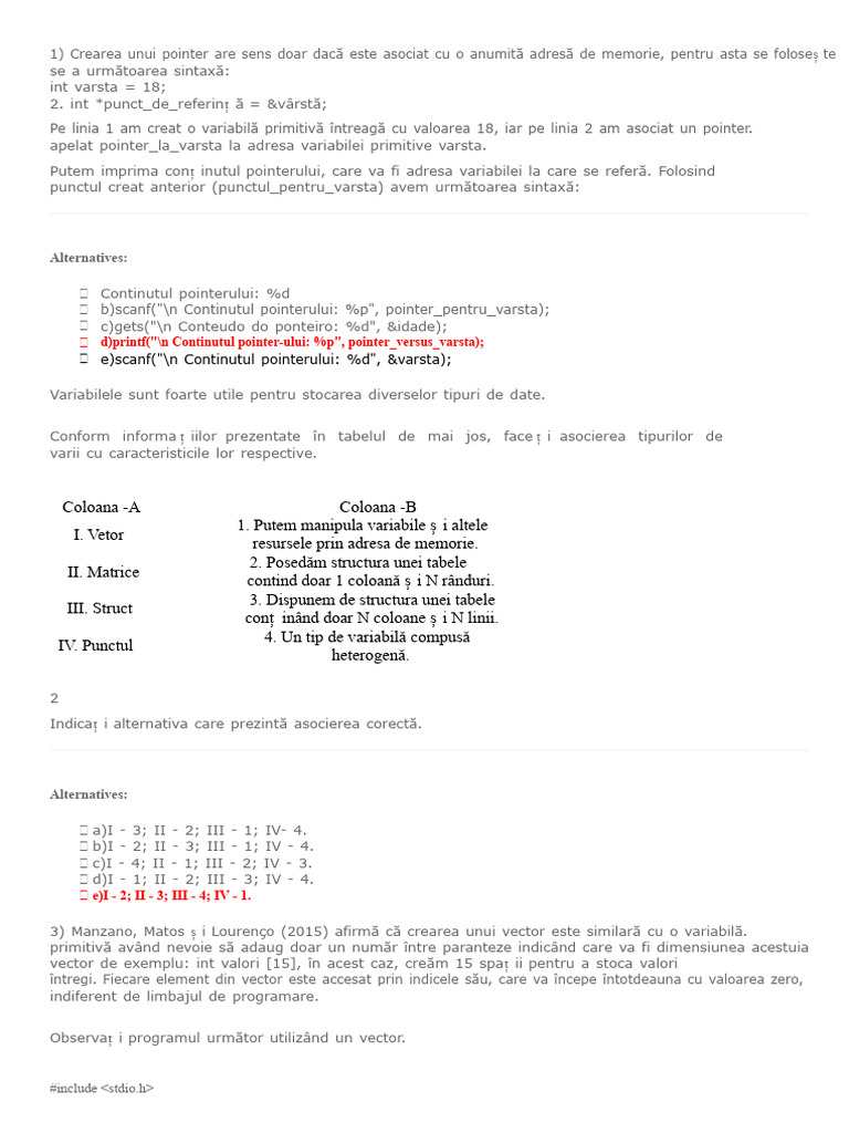 Av1 - Algoritmi Și Programare Structurată | PDF