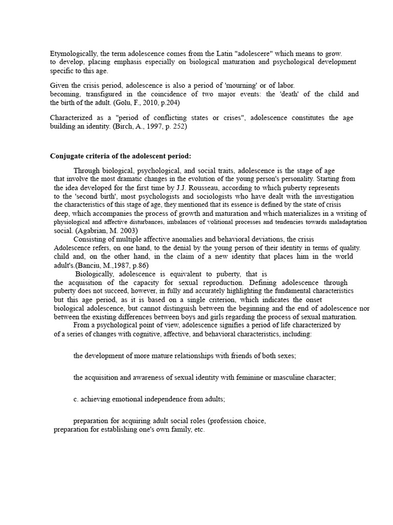 Understanding Adolescent Development | PDF | Self Esteem | Adolescence