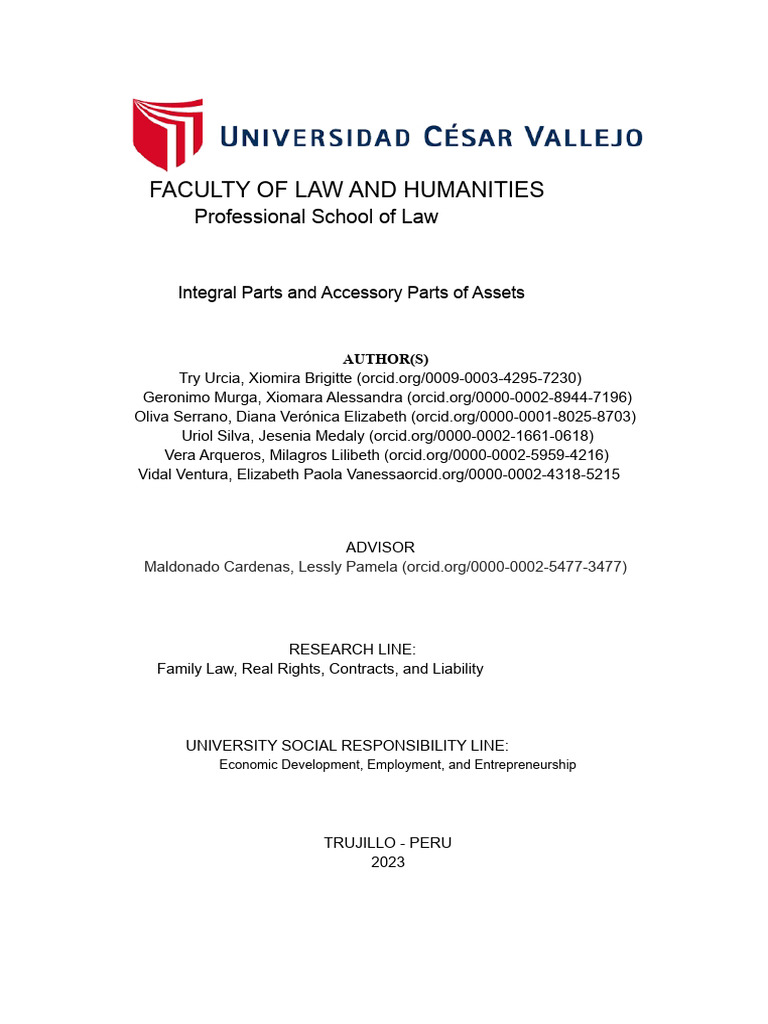 Integral Parts and Accessory Parts of Goods | PDF | Goods | Property