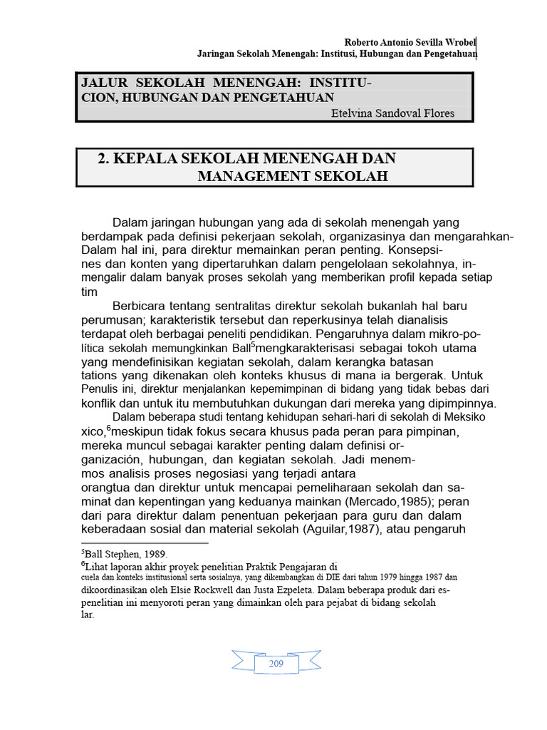 Alur Sekolah Menengah Etelvina Sandoval | PDF