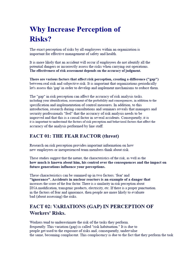 Enhancing Employee Risk Perception | PDF | Risk | Risk Assessment