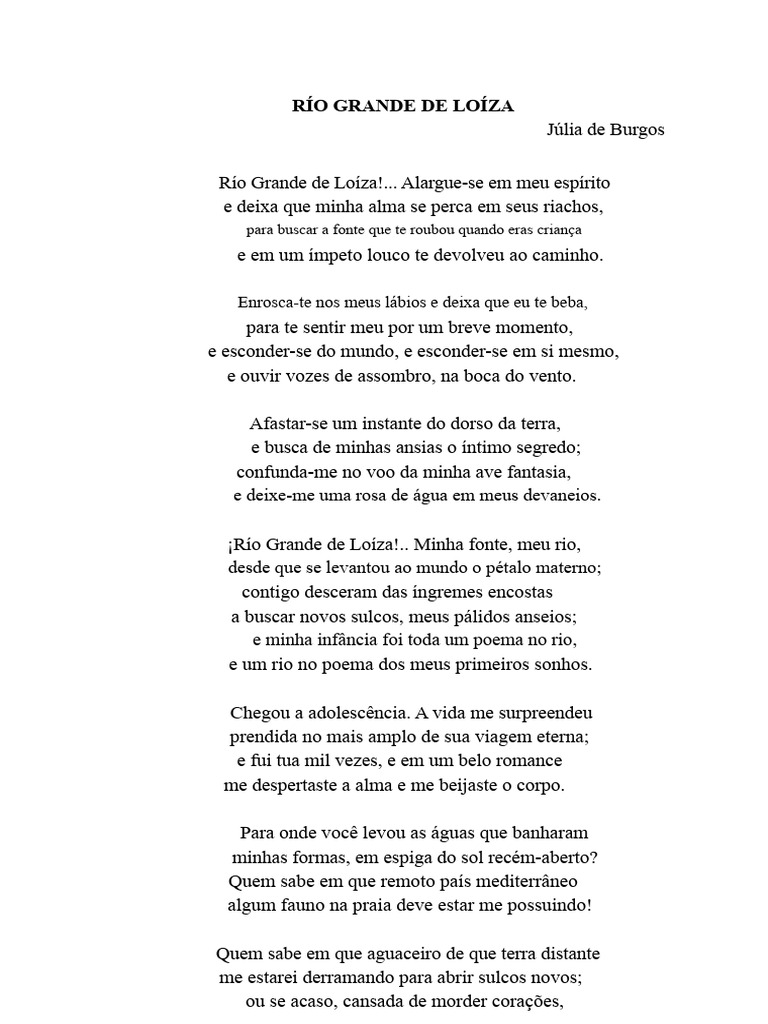 Poesia Rio Grande de Loiza | PDF