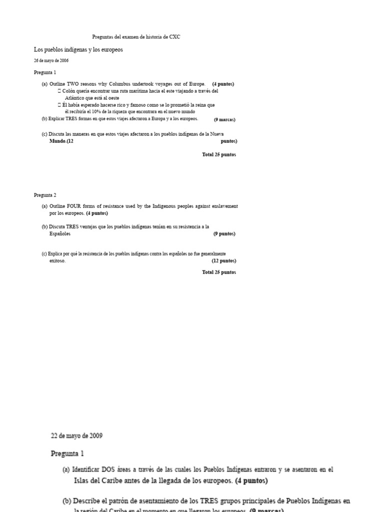 Csec Poa Junio 2013 p1 | PDF | Cristobal colon | Gente indígena