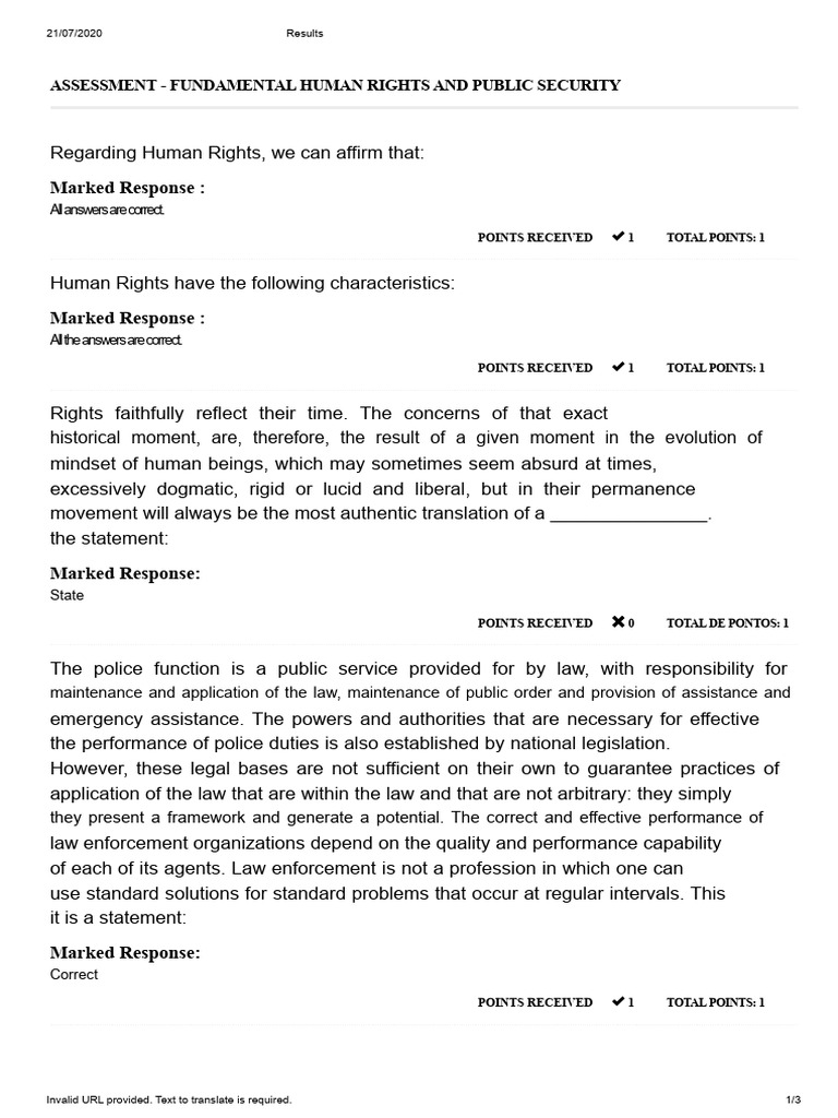 Human Rights and Public Security Assessment | PDF | Human Rights | Rights