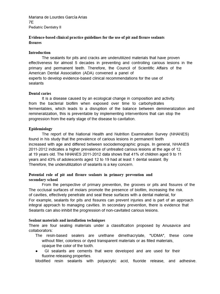 Clinical Practice Guideline Based On Evidence For The Use of Pit and ...