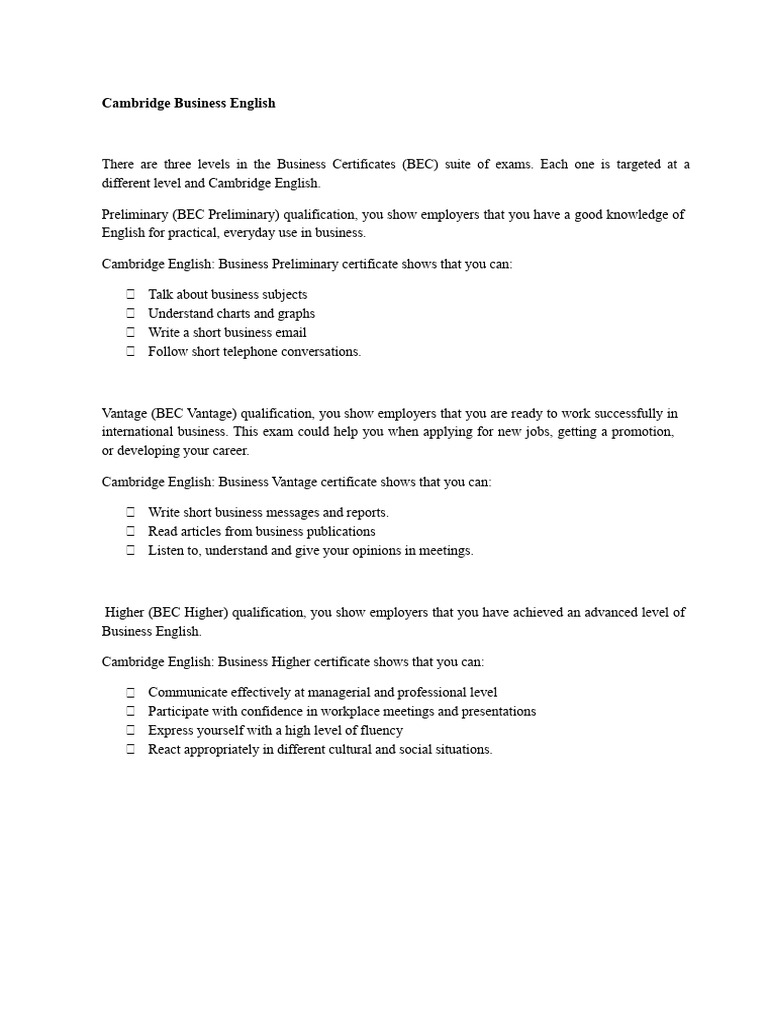Cambridge Business English | PDF
