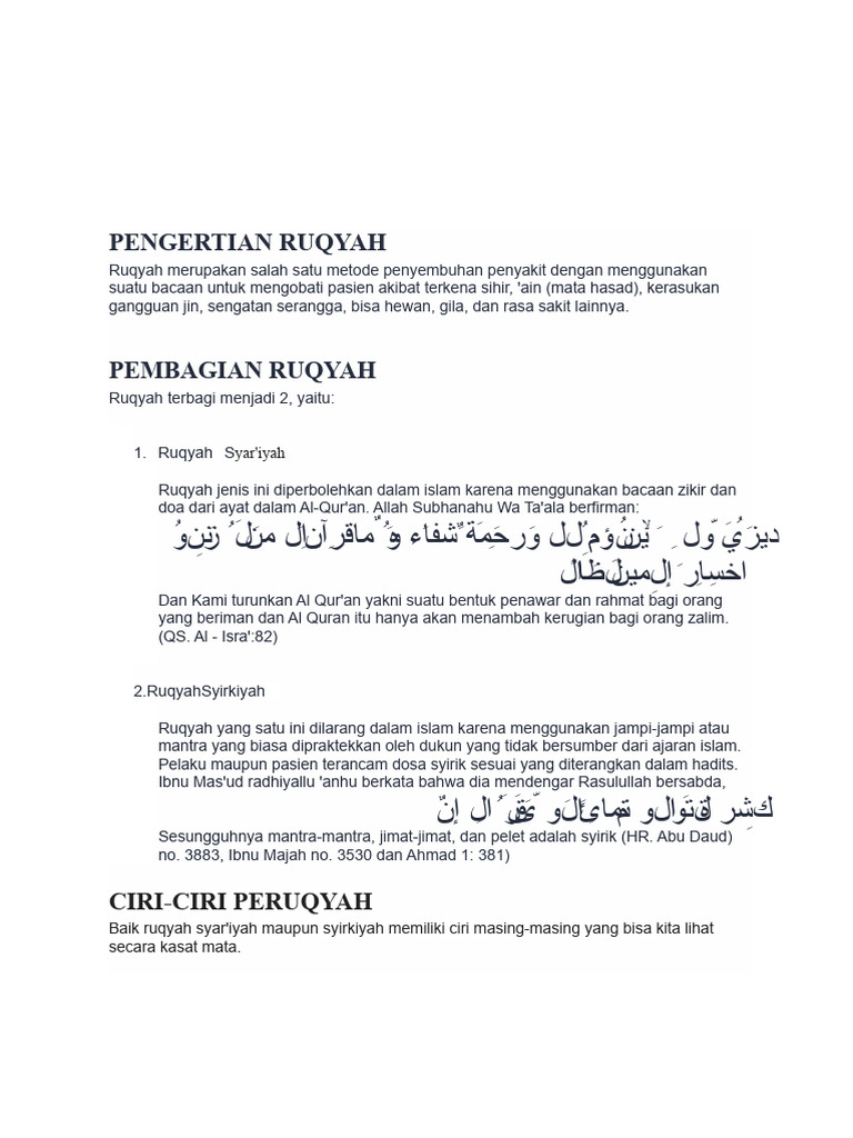 Panduan Lengkap Ruqyah Syar'iyah dan Syirkiyah | PDF