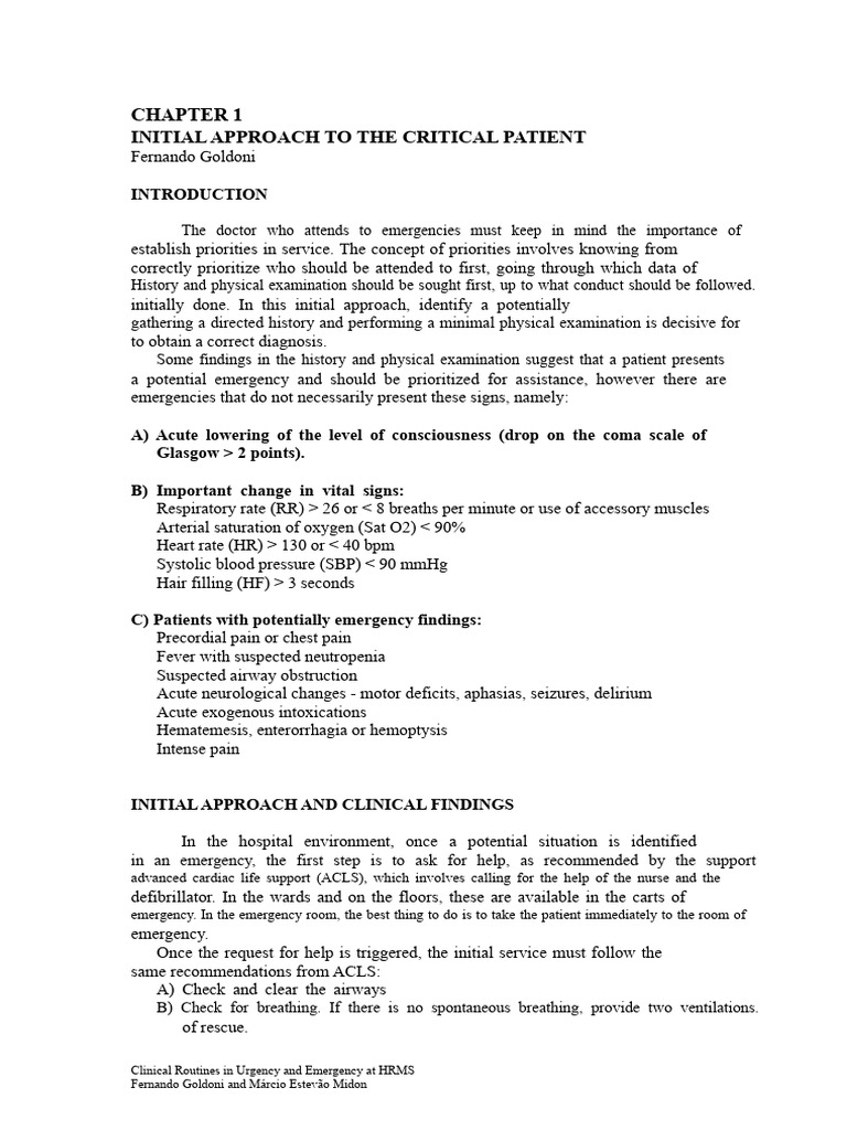 Initial Emergency Patient Assessment Guide | PDF | Medical Specialties ...
