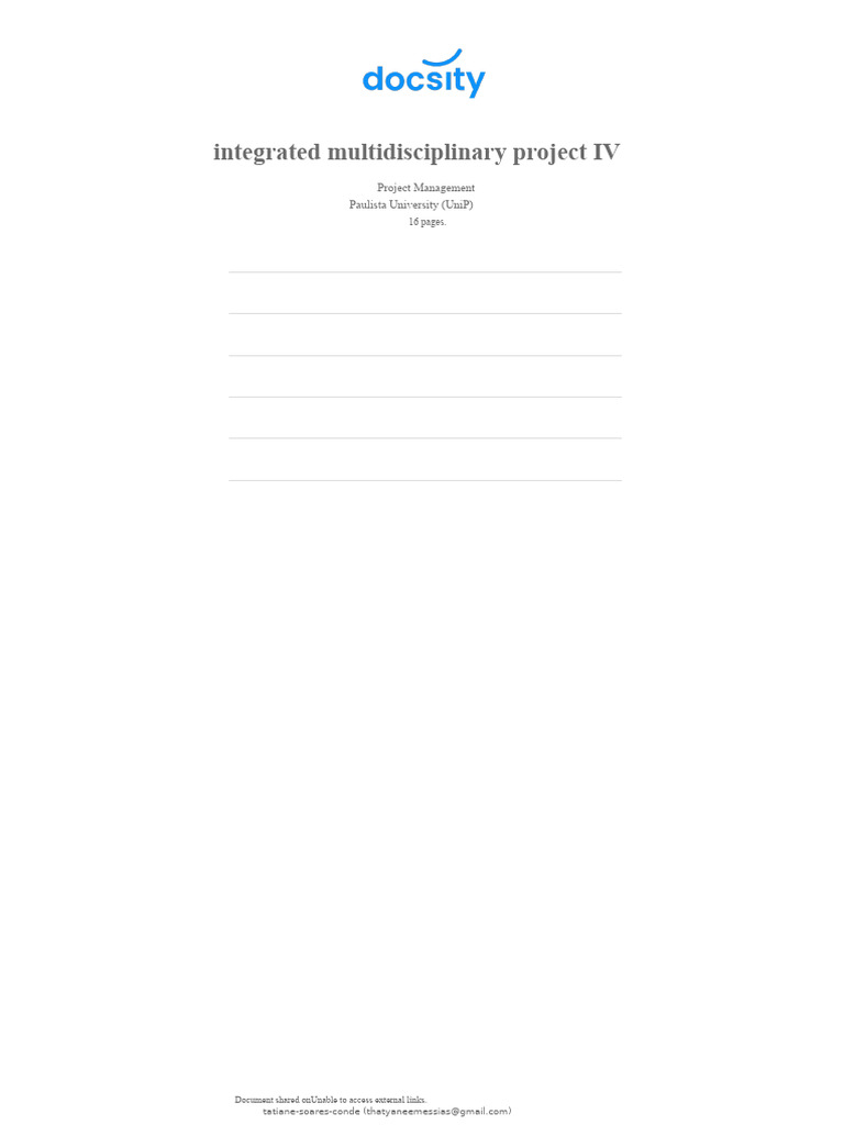Docsity Integrated Multidisciplinary Project IV | PDF | Lean ...
