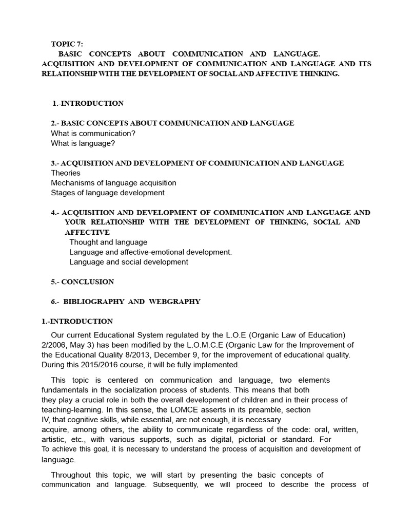 Topic 7 Hearing and Language | PDF | Language Acquisition | Language ...