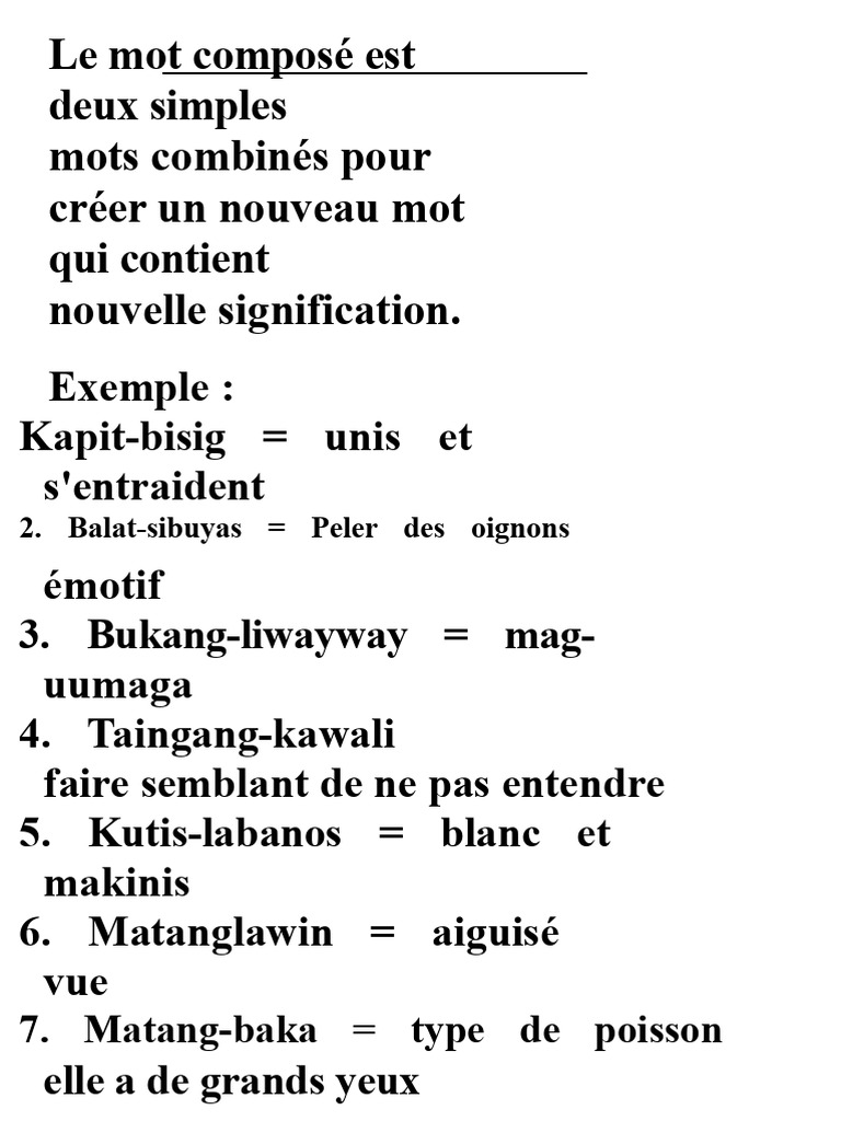 Mots composés et colonialisme aux Philippines | PDF