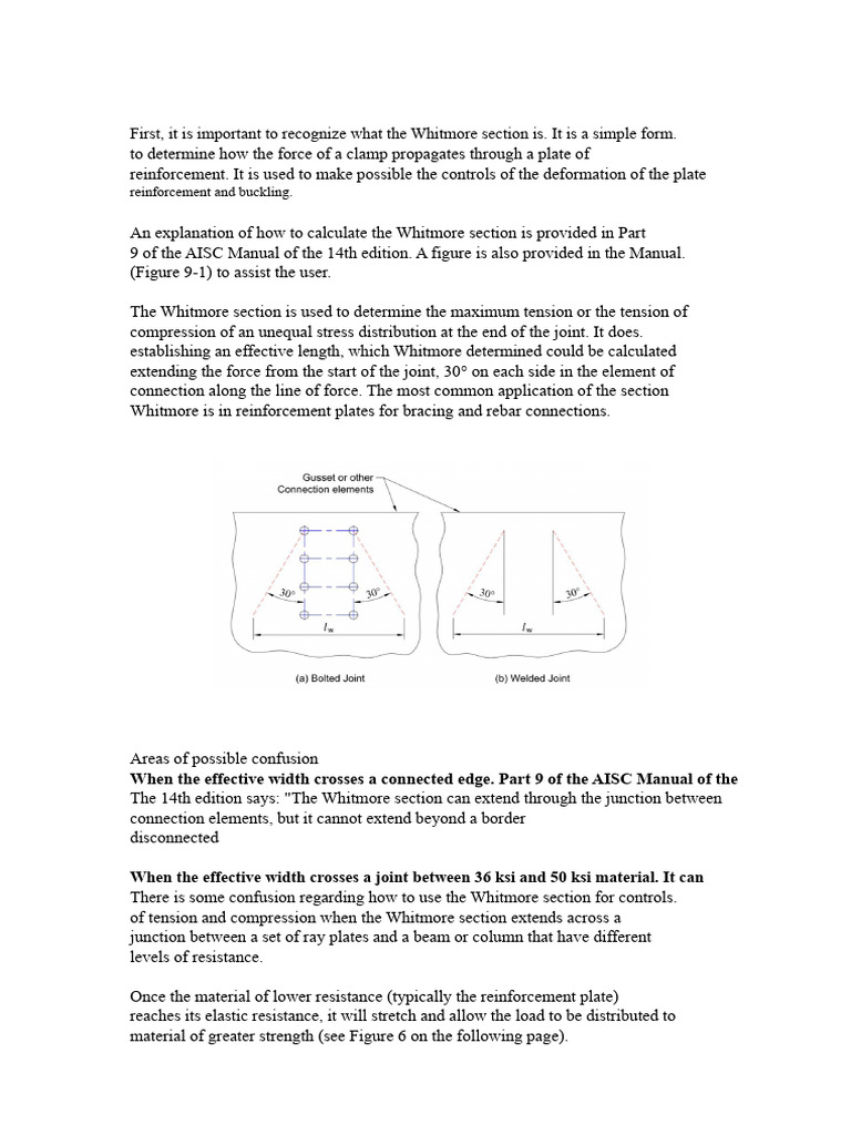 Understanding the Whitmore Section | PDF | Buckling | Strength Of Materials