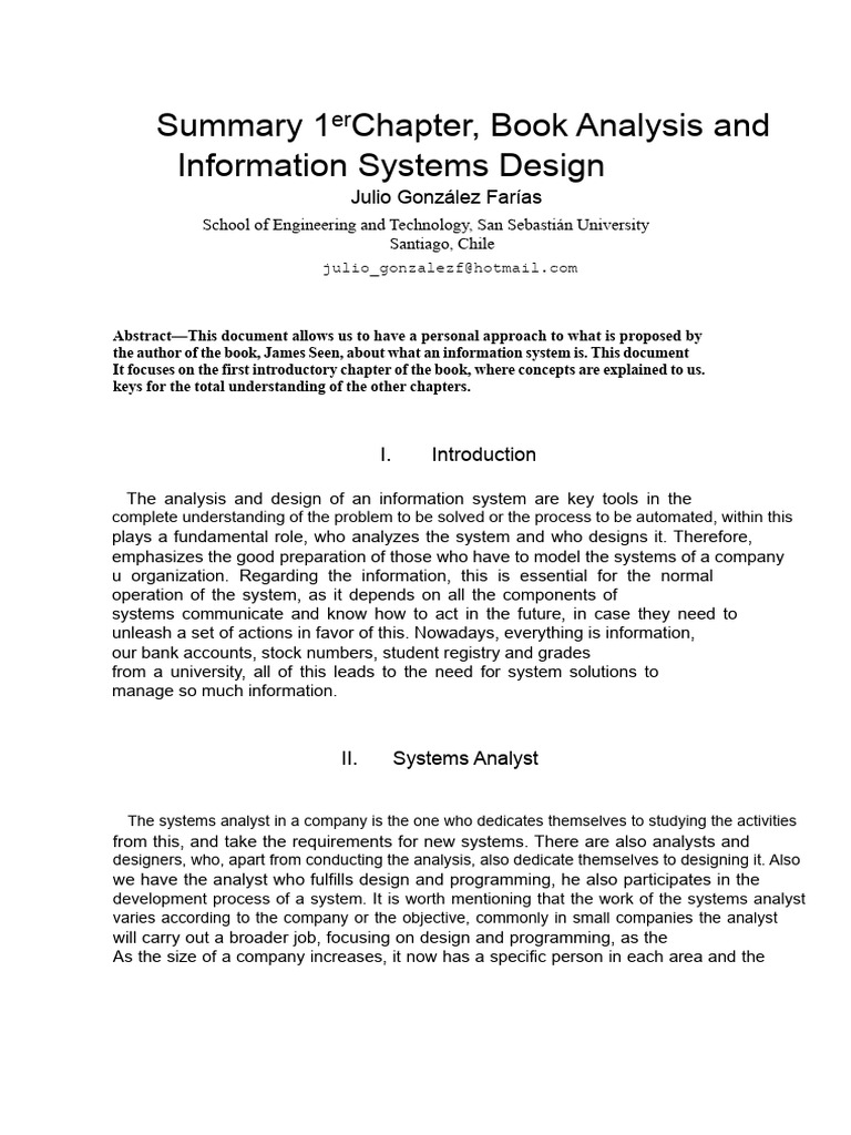 Overview of Information Systems Design | PDF | System | Information