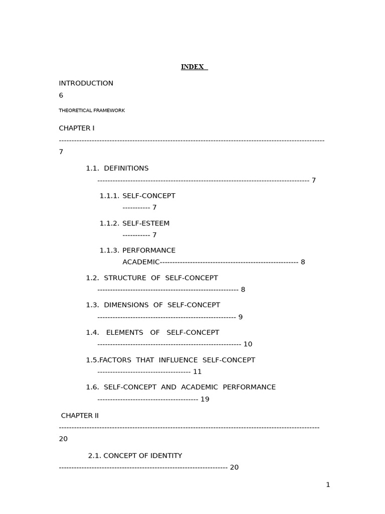 Monograph On Self-Concept and Self-Esteem | PDF | Self Concept ...