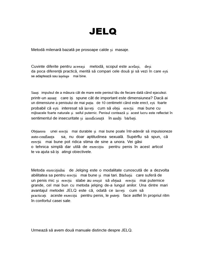 Manual Jelq | PDF