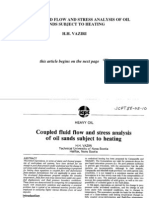 Coupled Fluid Flow and Stress Analysis of Oil Sands Subject To Heating H.H. Vaziri