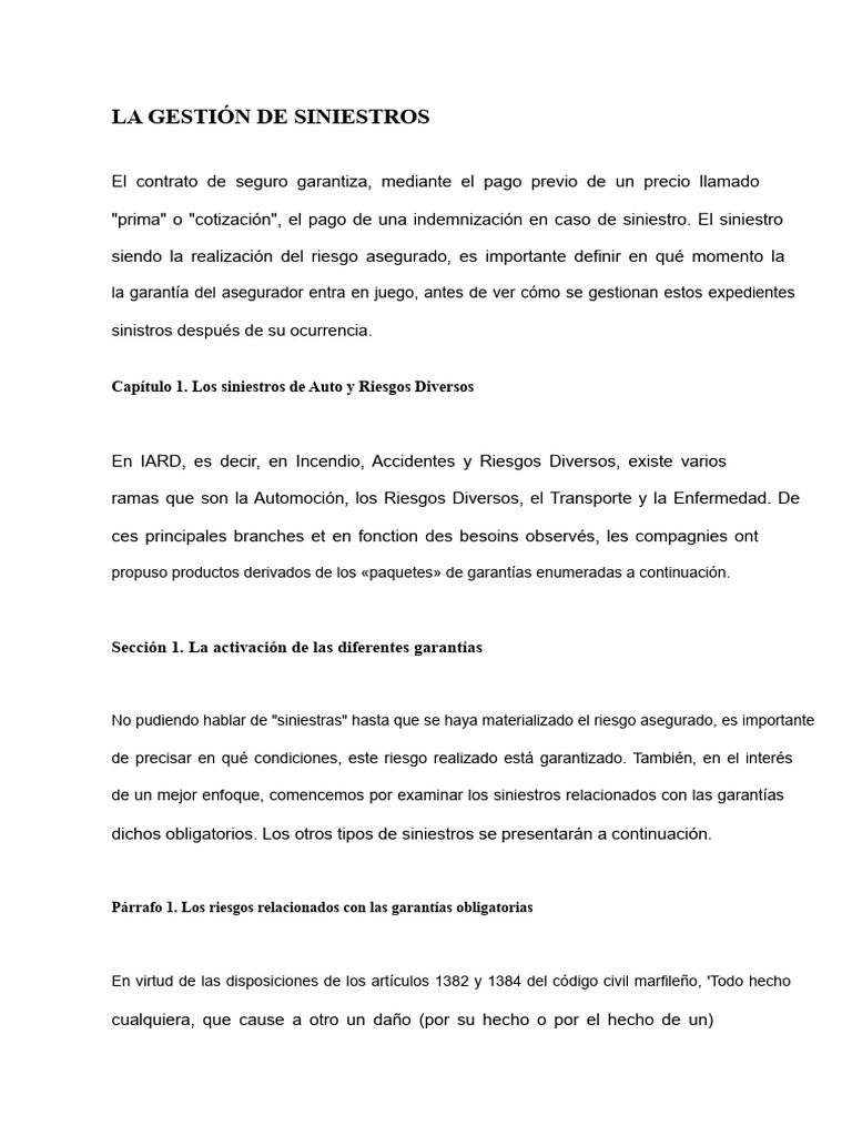 Gestión de Siniestros en Seguros | PDF | Seguro | Póliza de seguros