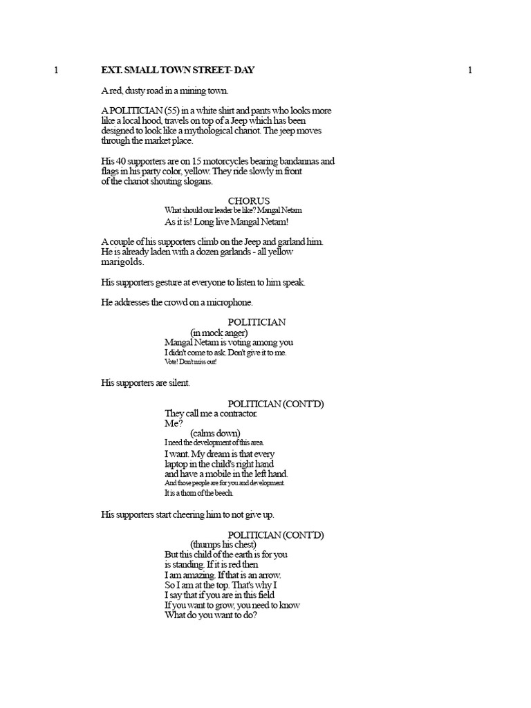 Script of Amit V Masurkar's Newton - Final Draft | PDF